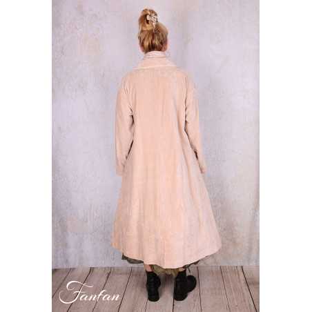 Les Ours Manteau Lowen Velours Ras Rose