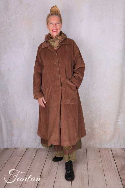 Les Ours Manteau Lowen Velours Côtelé Bois de Rose