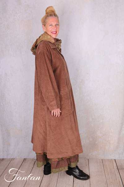 Les Ours Manteau Lowen Velours Côtelé Bois de Rose