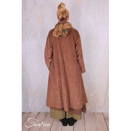 Les Ours Manteau Lowen Velours Côtelé Bois de Rose