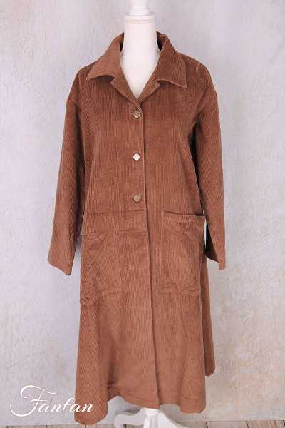 Les Ours Manteau Lowen Velours Côtelé Bois de Rose