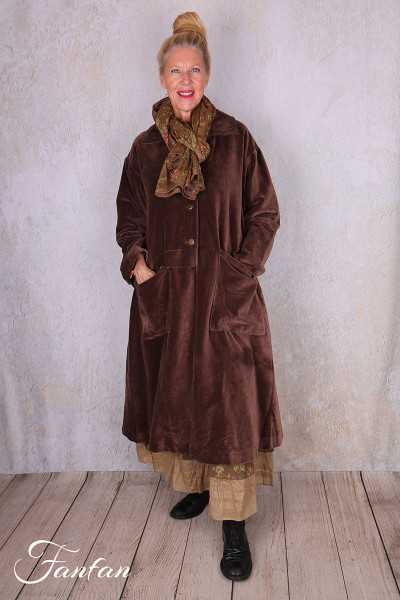 Les Ours Manteau Lowen Velours Ras Bois de Rose