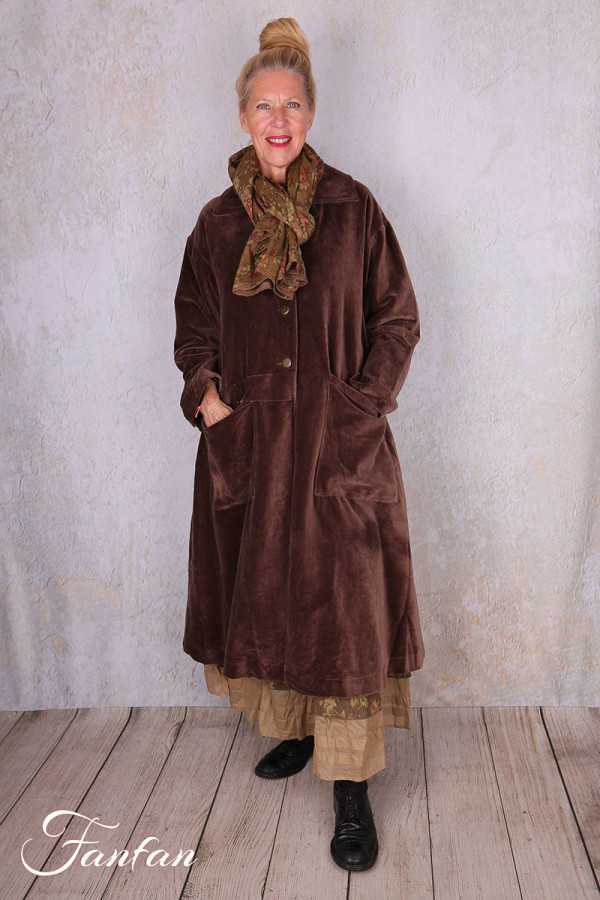 Les Ours Manteau Lowen Velours Ras Bois de Rose