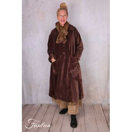 Les Ours Manteau Lowen Velours Ras Bois de Rose
