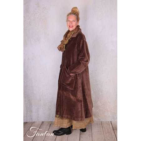 Les Ours Manteau Lowen Velours Ras Bois de Rose