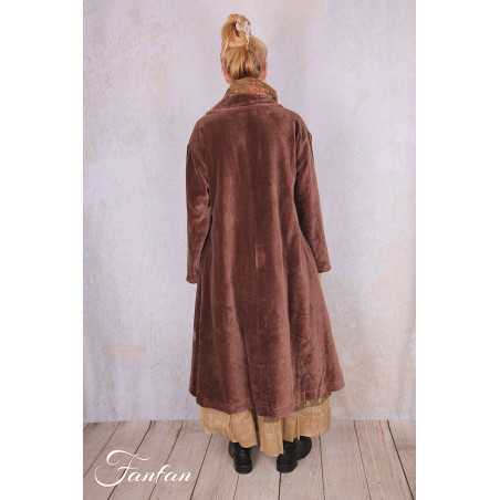 Les Ours Manteau Lowen Velours Ras Bois de Rose