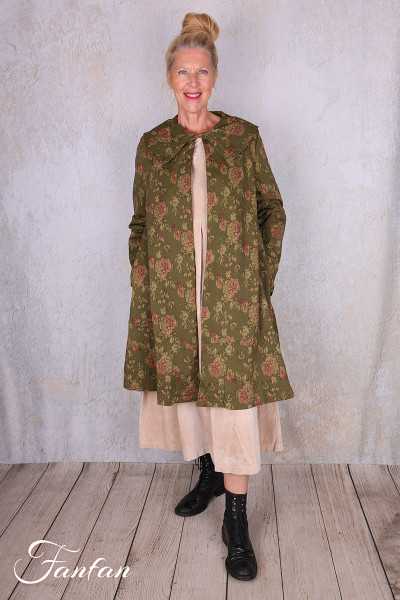 Les Ours Manteau Loune Popeline Mousse Fleurs