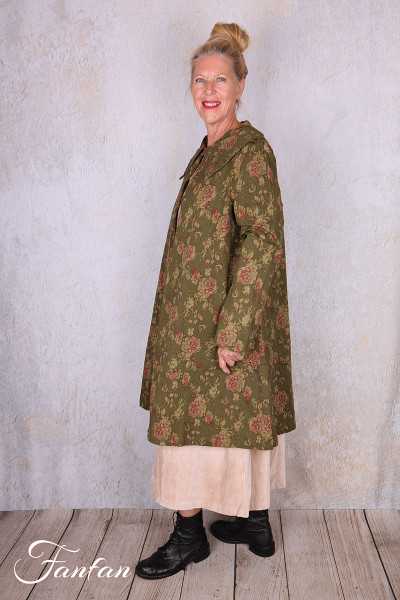 Les Ours Manteau Loune Popeline Mousse Fleurs