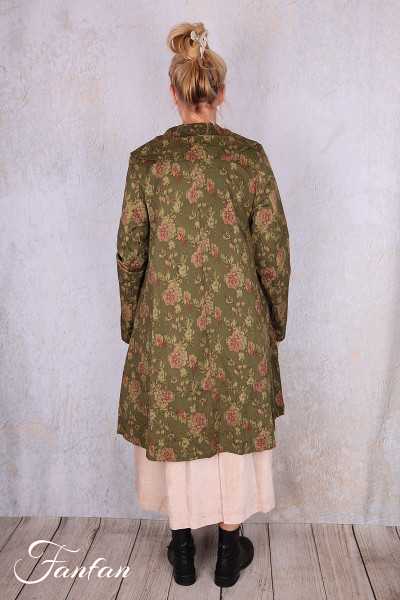 Les Ours Manteau Loune Popeline Mousse Fleurs
