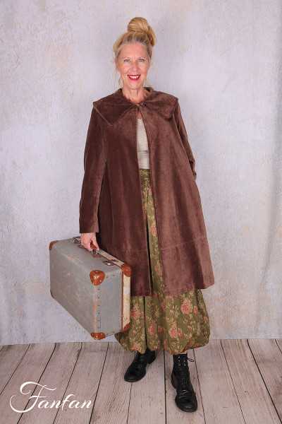 Les Ours Manteau Loune Velours Ras Bois de Rose