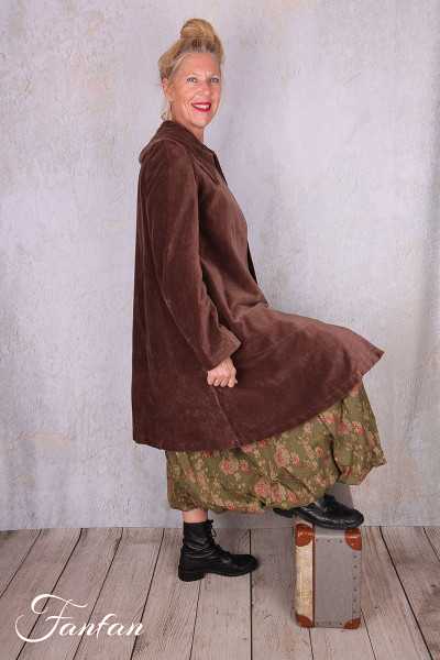 Les Ours Manteau Loune Velours Ras Bois de Rose