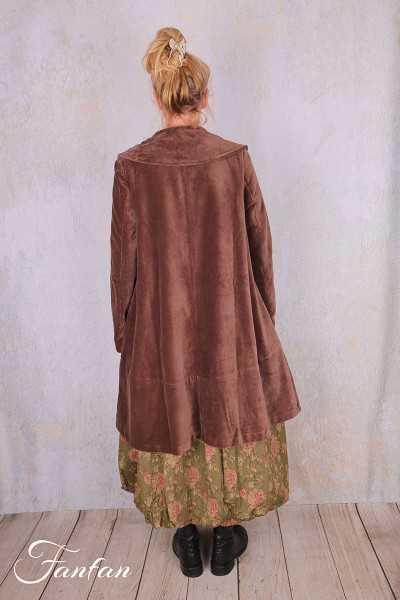 Les Ours Manteau Loune Velours Ras Bois de Rose