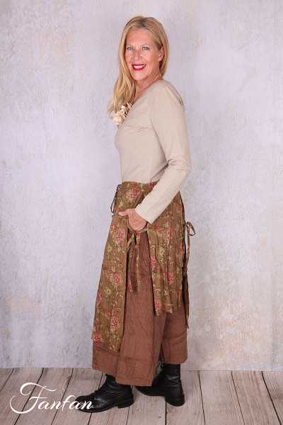Les Ours Pantalon Lorea Gros Velours Bois de rose en Coton