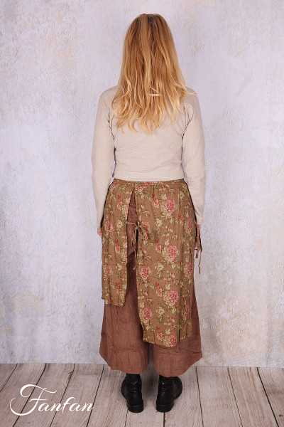 Les Ours Pantalon Lorea Gros Velours Bois de rose en Coton