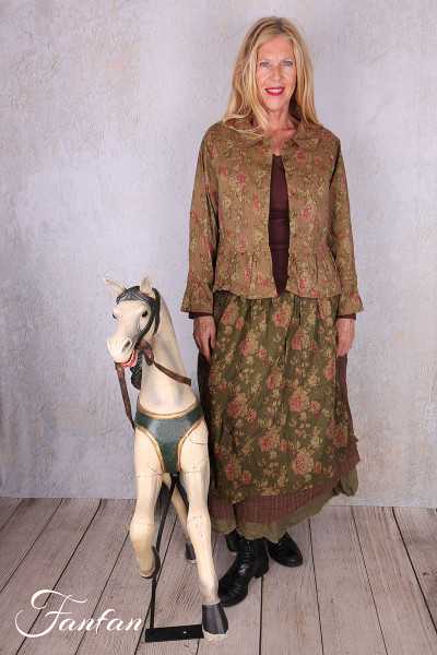 Les Ours Veste Mathis Popeline Fleurs Cognac