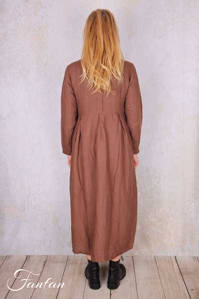 Les Ours Robe lin Evan Bois de Rose