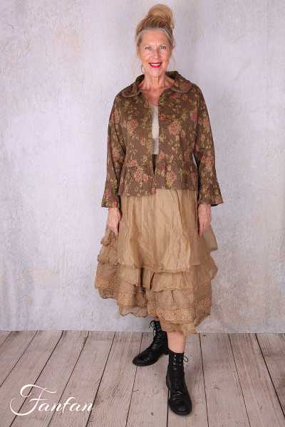 Les Ours Veste Mathis Popeline Havane Fleurs