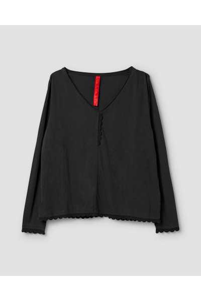 Ewa I Walla T-Shirt Dawn 44170 Black Baumwolle