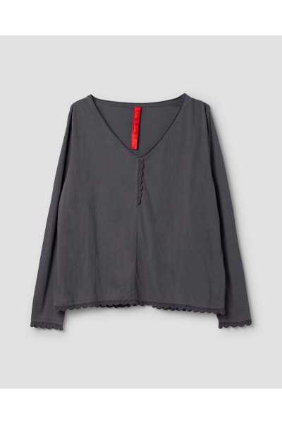 Ewa I Walla T-Shirt Dawn 44170 Graphit Baumwolle