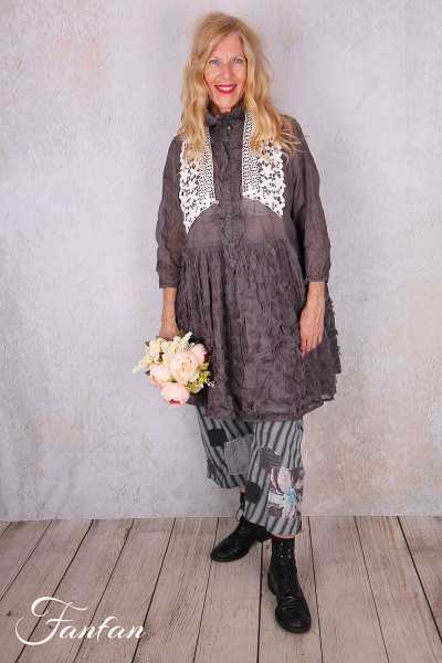 Ewa I Walla Tunique Mildred 44179 Graphite Coton