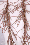 Collier sautoir fantaisie à franges taupe