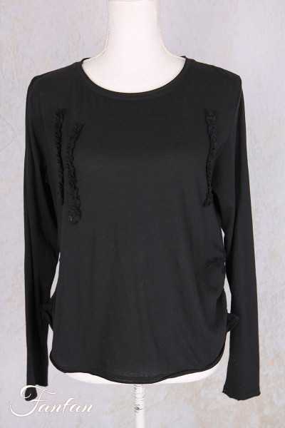 Ewa I Walla Tee-Shirt Janette 44171 Black Coton