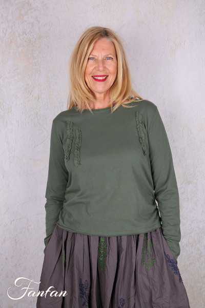 Ewa I Walla Tee-Shirt Janette 44171 Forest Green Coton