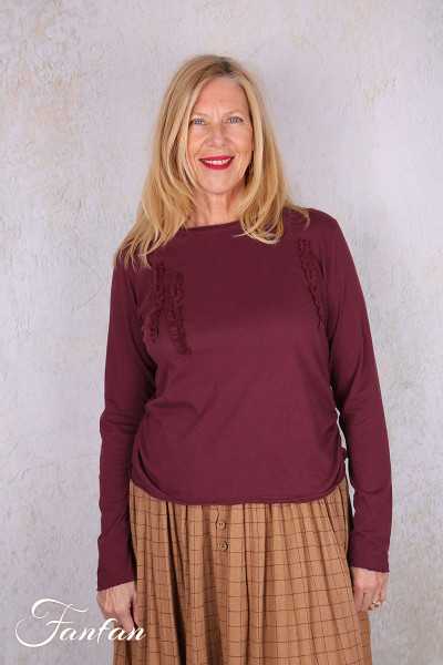 Ewa I Walla Tee-Shirt Janette 44171 Dark Plum Coton
