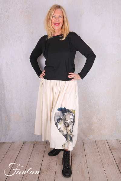 Ewa I Walla Tee-Shirt Janette 44171 Black Coton