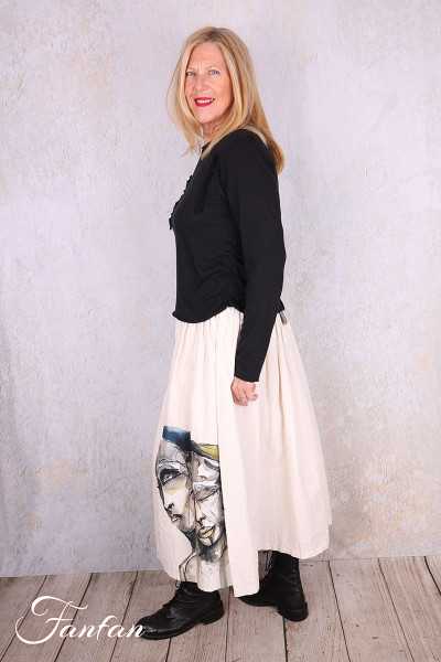 Ewa I Walla Tee-Shirt Janette 44171 Black Coton
