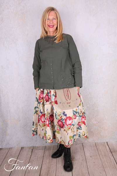Ewa I Walla Blouse Lii 44156 Forest Green Coton