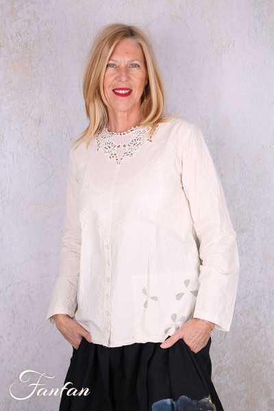 Ewa I Walla Blouse Lii 44156 Bone Coton