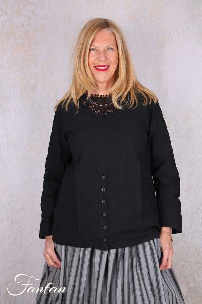 Ewa I Walla Blouse Lii 44156 Black Coton