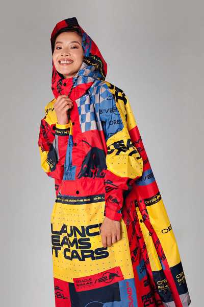 Oracle Red Bull Racing “Box Box” Rain Poncho – Rainkiss, waterproof poncho made from recycled polyester