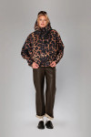 Anorak Dark Leopard – Rainkiss, anorak imperméable à motif léopard en polyester recyclé
