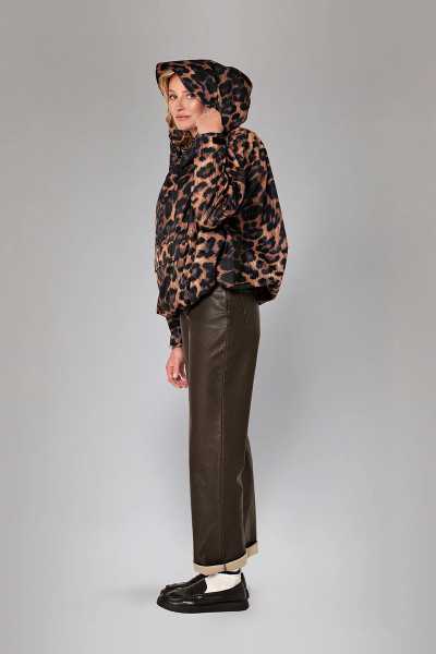 Anorak Dark Leopard – Rainkiss, anorak imperméable à motif léopard en polyester recyclé