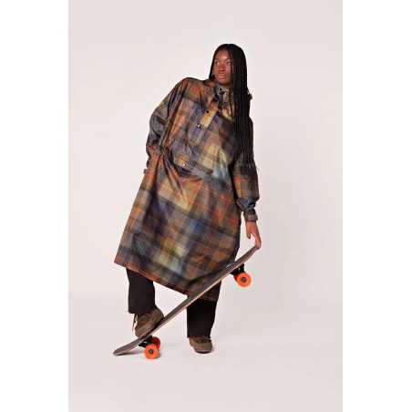 Manteau de pluie Tartan – Rainkiss, manteau imperméable à motif tartan en polyester recyclé