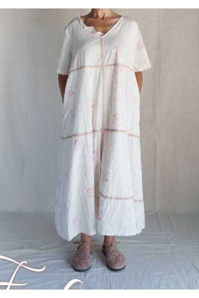 Les Ours Robe Sango Liberty bouquet coton