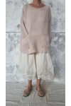 Les Ours Pull Abeliau rose maille