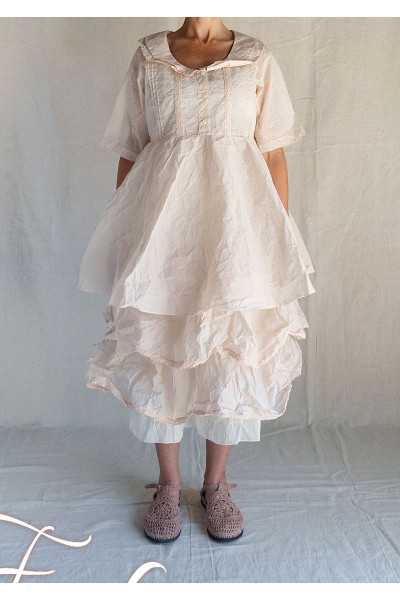 Les Ours Robe Yanaelle Blush organza de coton