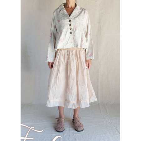 Les Ours Veste courte Agave Liberty bouquet en popeline