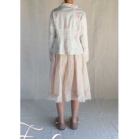 Les Ours Veste courte Agave Liberty bouquet en popeline