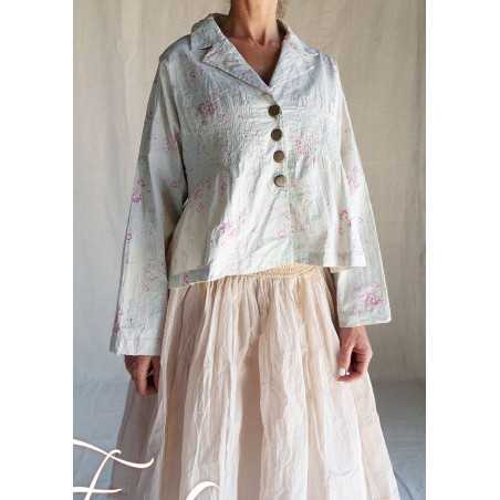 Les Ours Veste courte Agave Liberty bouquet en popeline