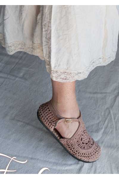 Les Ours Robe Calanga écru coton et lin