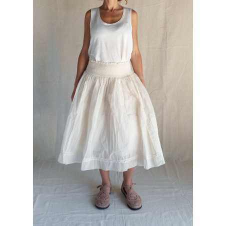 Les Ours Jupe Lou écru organza de coton