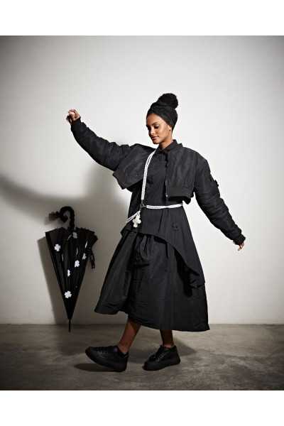 PLÜ- Plus la vie Collier Mini loop pearl plus 1566 Pearl White