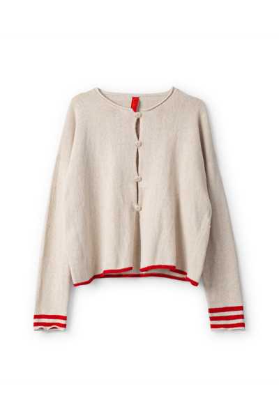 EWA I WALLA Cardigan Cordelia crème 44207 tricot coton recyclé