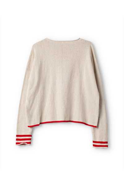 EWA I WALLA Cardigan Cordelia crème 44207 tricot coton recyclé