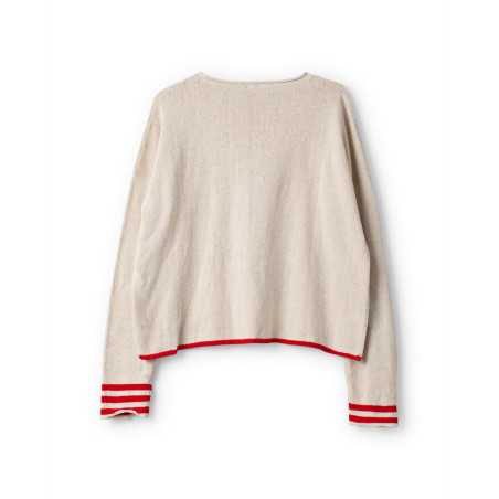 EWA I WALLA Cardigan Cordelia crème 44207 tricot coton recyclé
