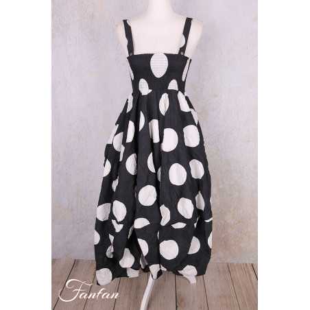 PLÜ-Plus la vie Robe à pois 1152 blackwhitedots